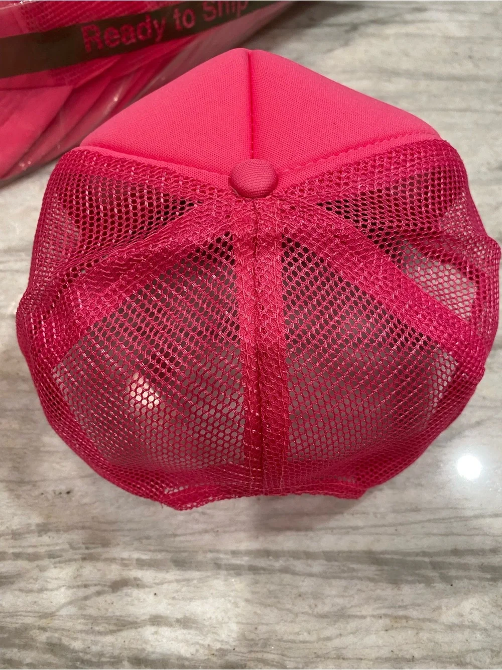 NEW in bag Lot of 12 Hot Pink 5 panel Mesh Trucker Hat